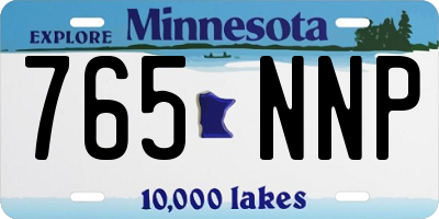 MN license plate 765NNP