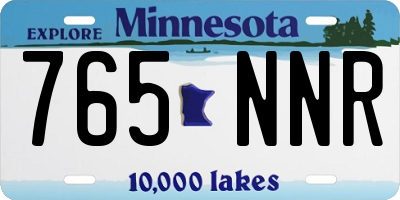 MN license plate 765NNR