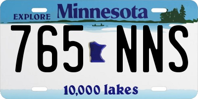 MN license plate 765NNS
