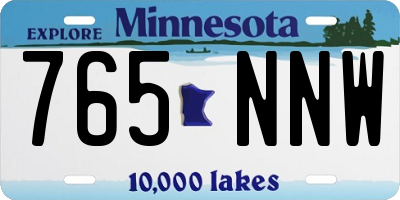 MN license plate 765NNW