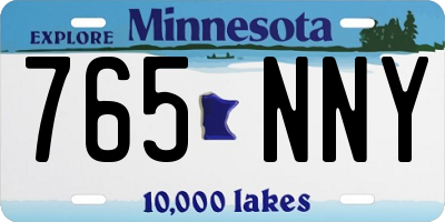 MN license plate 765NNY