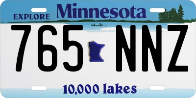 MN license plate 765NNZ