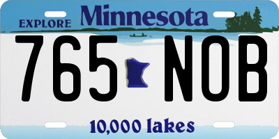 MN license plate 765NOB