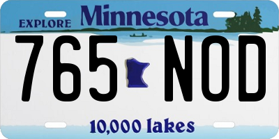 MN license plate 765NOD