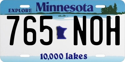 MN license plate 765NOH