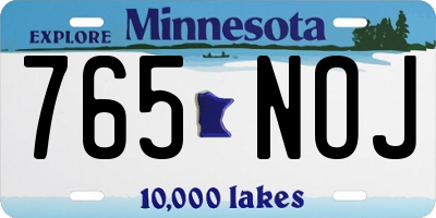 MN license plate 765NOJ