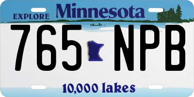 MN license plate 765NPB
