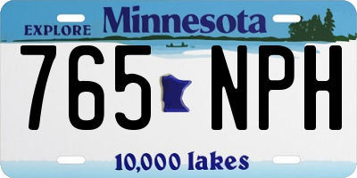 MN license plate 765NPH