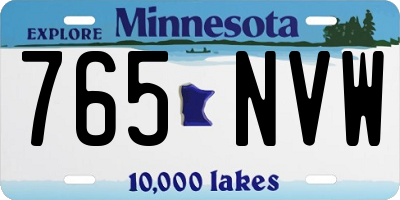 MN license plate 765NVW