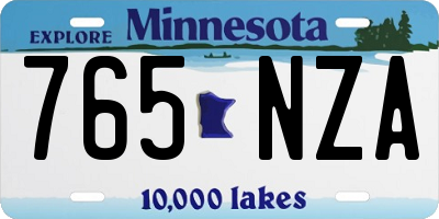 MN license plate 765NZA