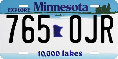 MN license plate 765OJR