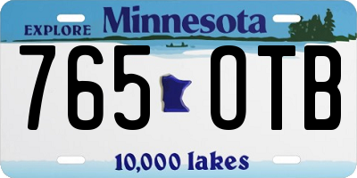 MN license plate 765OTB