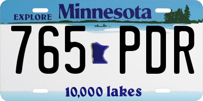 MN license plate 765PDR