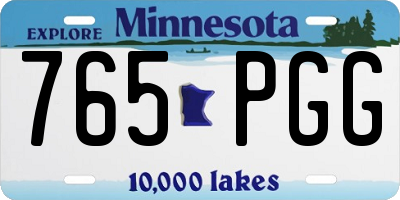 MN license plate 765PGG
