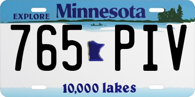 MN license plate 765PIV