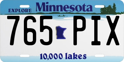 MN license plate 765PIX