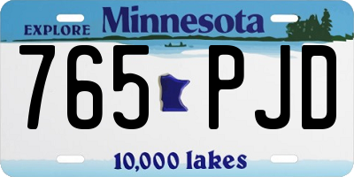 MN license plate 765PJD