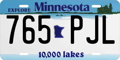 MN license plate 765PJL