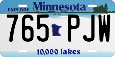 MN license plate 765PJW