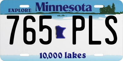 MN license plate 765PLS