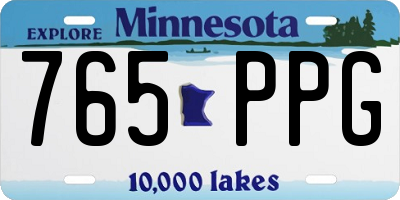 MN license plate 765PPG