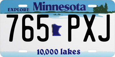 MN license plate 765PXJ