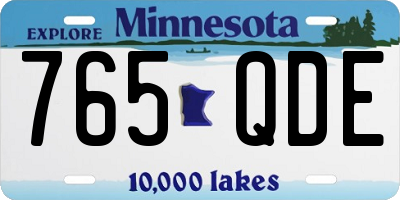 MN license plate 765QDE