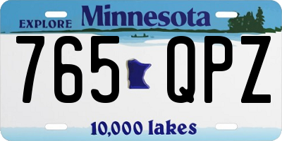 MN license plate 765QPZ