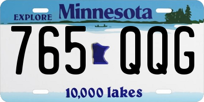 MN license plate 765QQG
