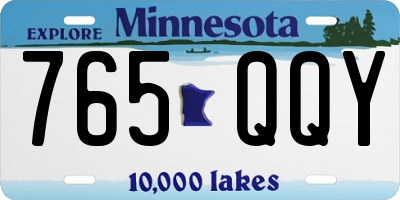 MN license plate 765QQY