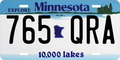 MN license plate 765QRA