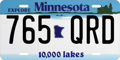MN license plate 765QRD