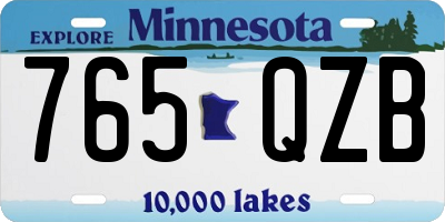 MN license plate 765QZB