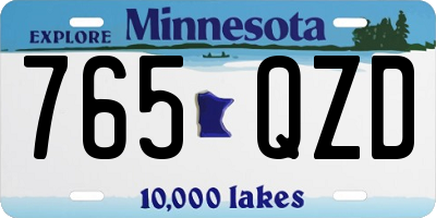 MN license plate 765QZD