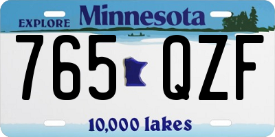 MN license plate 765QZF