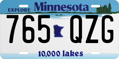 MN license plate 765QZG