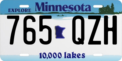 MN license plate 765QZH