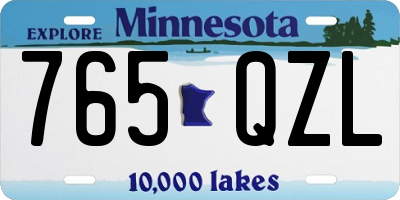 MN license plate 765QZL