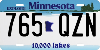MN license plate 765QZN