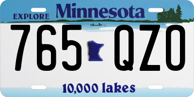 MN license plate 765QZO
