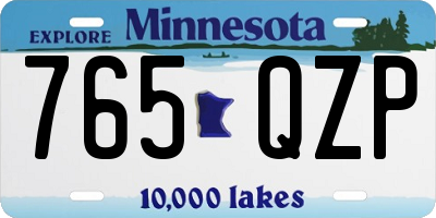 MN license plate 765QZP
