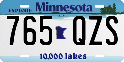 MN license plate 765QZS