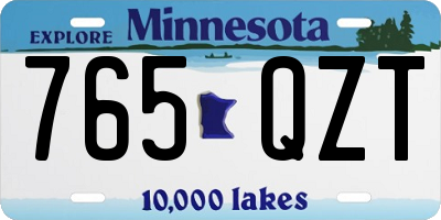 MN license plate 765QZT