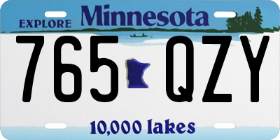 MN license plate 765QZY