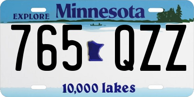 MN license plate 765QZZ