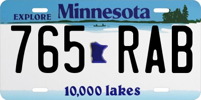 MN license plate 765RAB