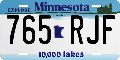MN license plate 765RJF