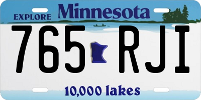 MN license plate 765RJI