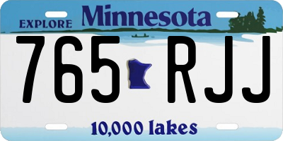 MN license plate 765RJJ