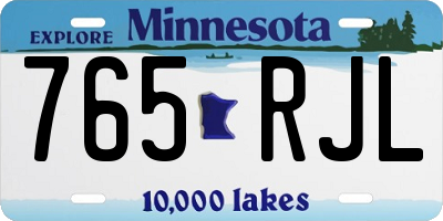 MN license plate 765RJL
